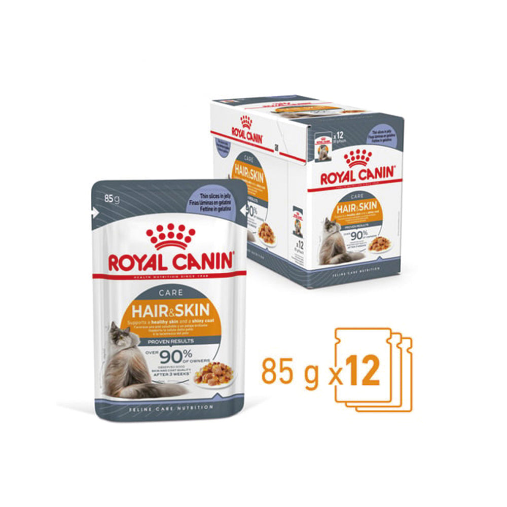 ROYAL CANIN Hair Skin Care Jelly 12x85g previously Intense