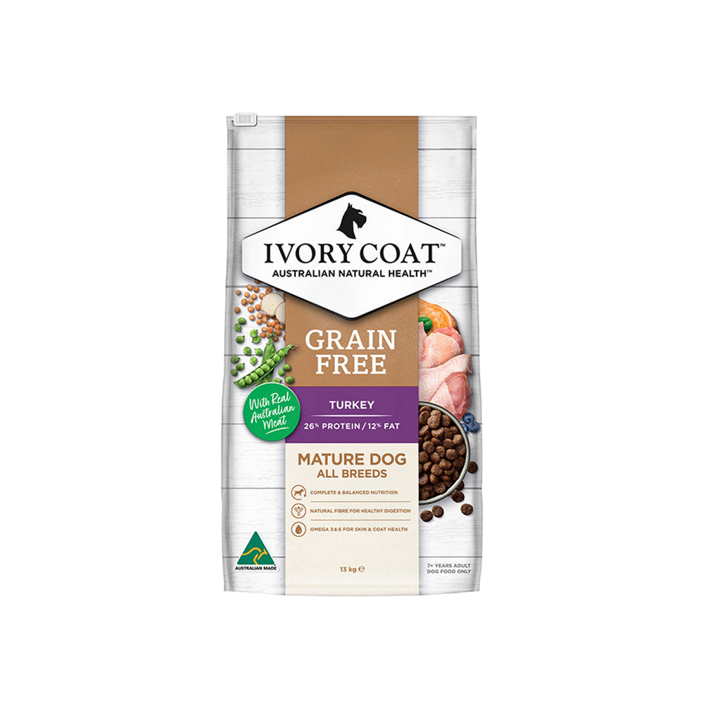 IVORY COAT Grain Free Turkey Mature Dog Food 13kg Petso Au