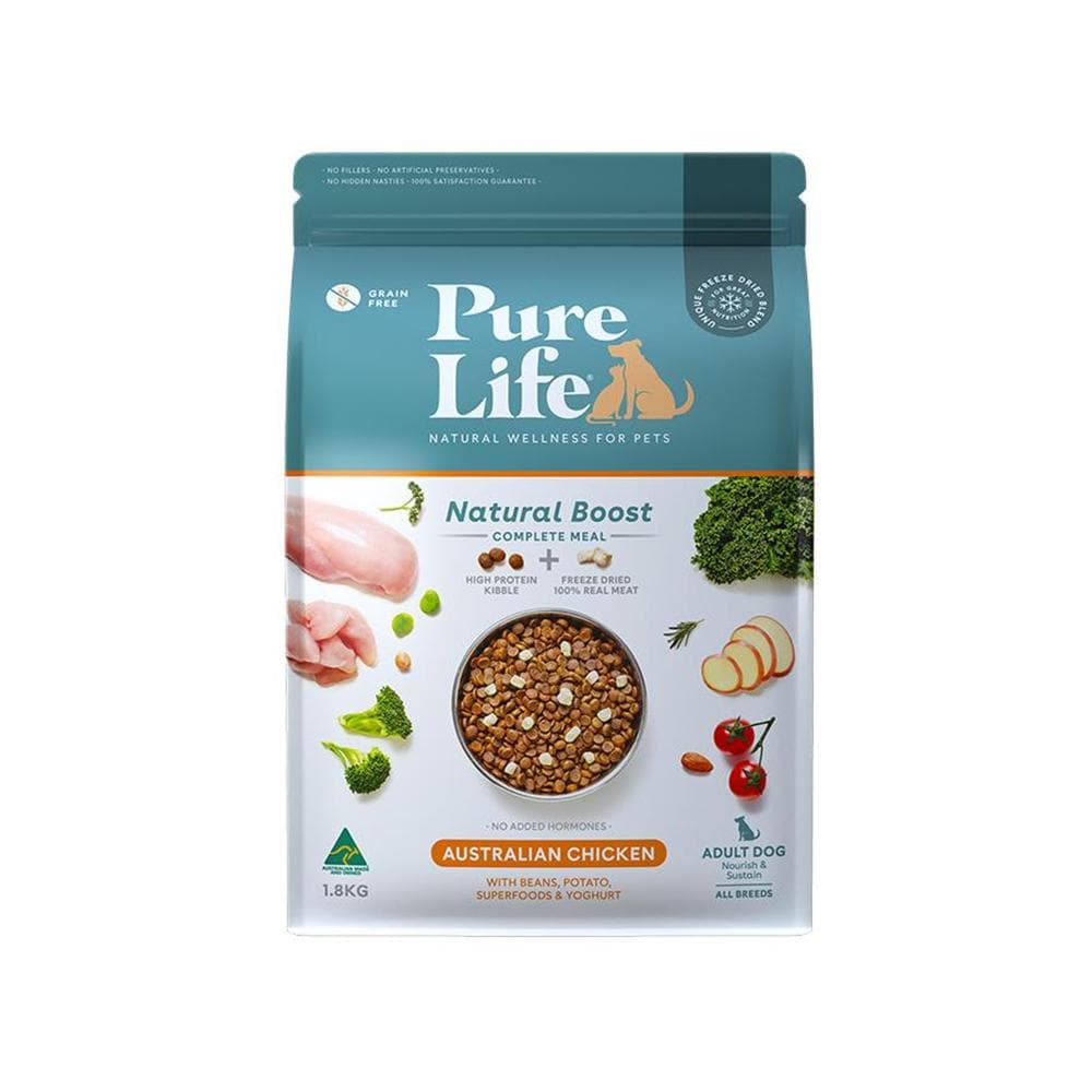 PURE LIFE Natural Boost Chicken for Adult Dog 1.8kg Dog Food Petso