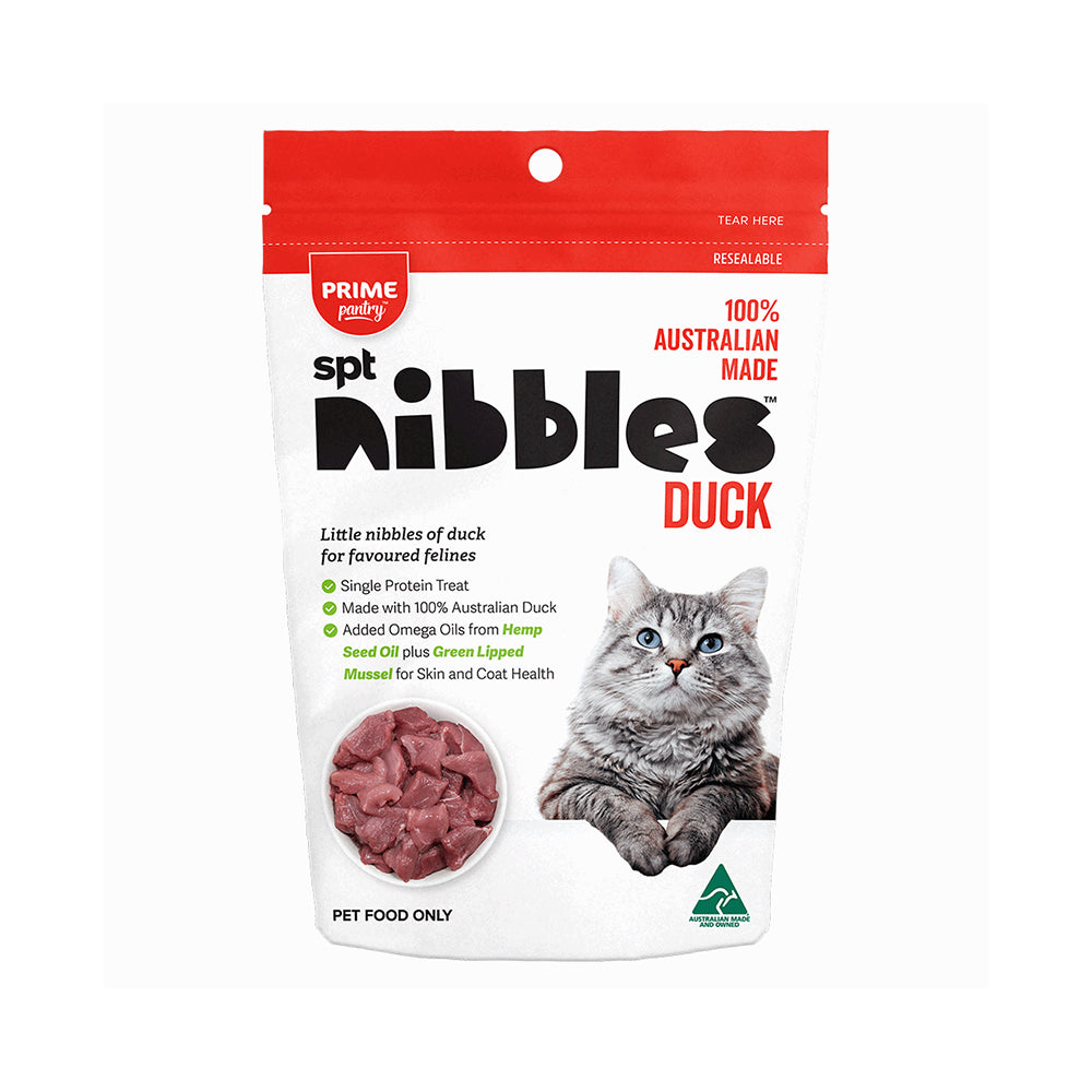 PRIME100 Nibbles Duck Cat Training and Reward Treats 40g Petso Au