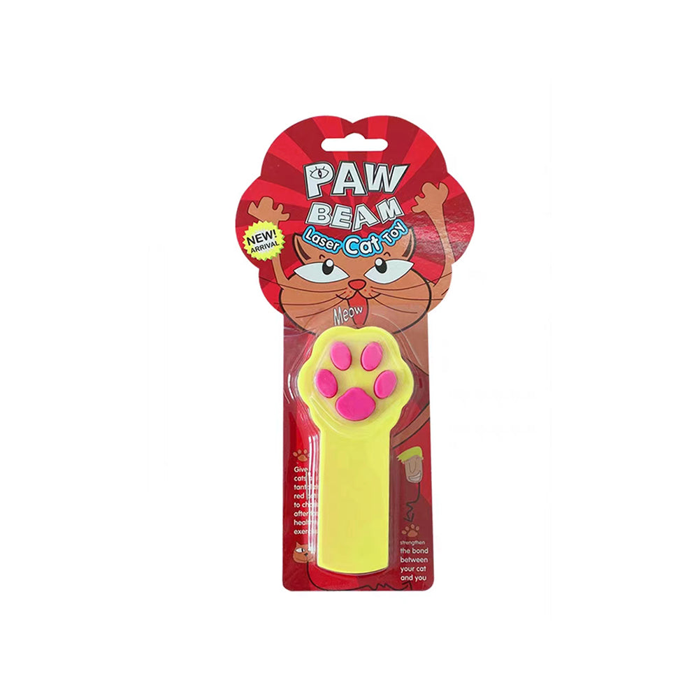 PAW BEAM Yellow Paw Laser Pointer Cat Toy