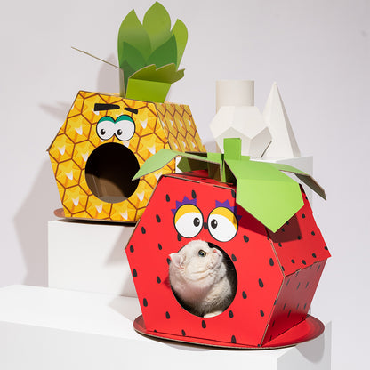 FOFOS Strawberry Cat Scratcher House