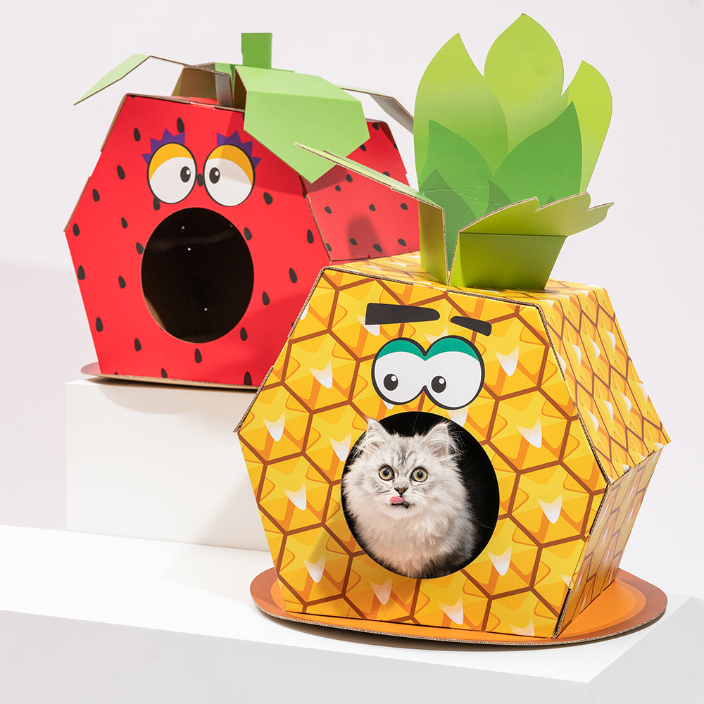 FOFOS Pineapple Cat Scratcher House