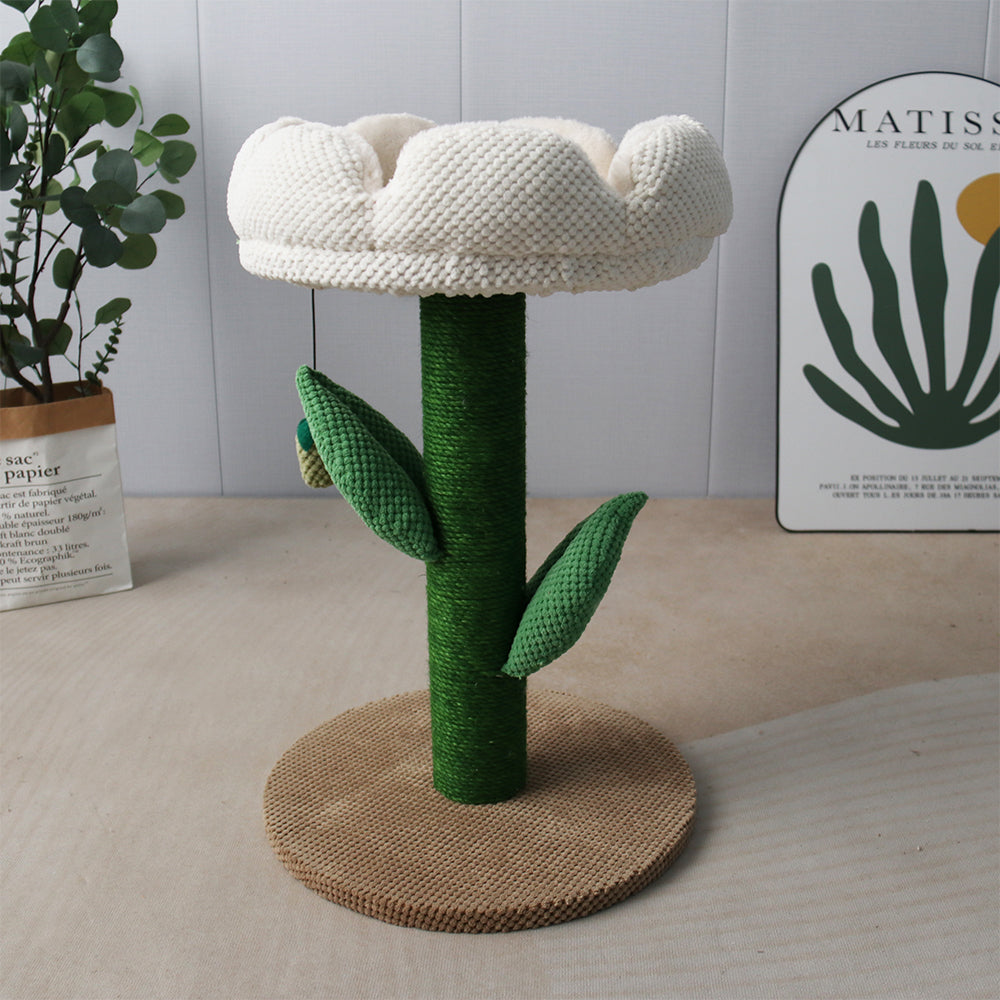 CATIO White Camellia Flower Cat Scratching Tree | Petso Au