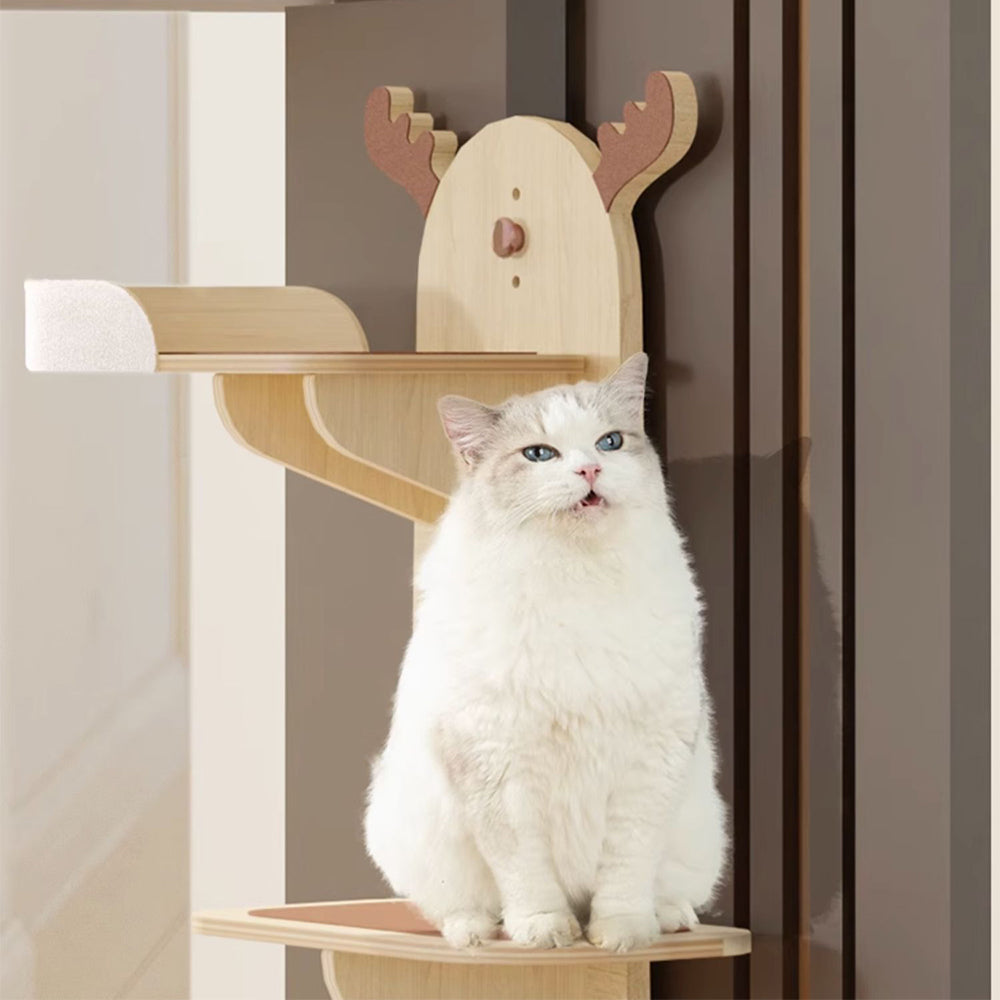 Hanging cat shop tree door