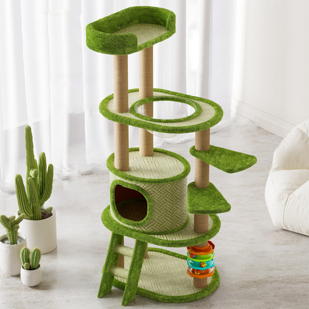 Multi-Level Cat Tree With Cooling Pad And Space Capsule