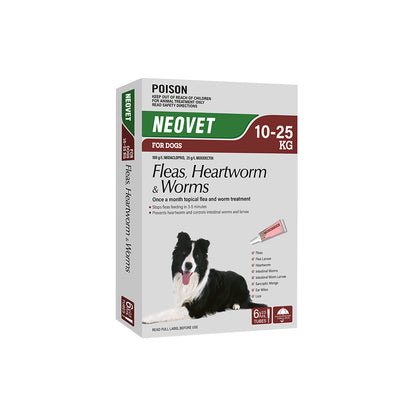 NEOVET Flea And Worming For Large Dogs 10-25kg Red