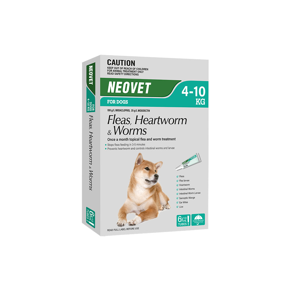 NEOVET Flea And Worming For Medium Dogs 4-10kg Aqua