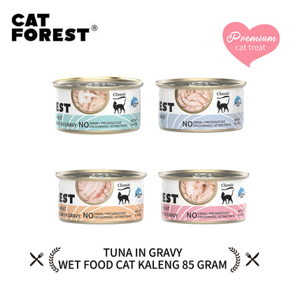 CAT FOREST Classic Tuna White Meat with Whitebait in Gravy Canned Cat Food