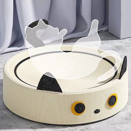 Cartoon Round Cat Scratcher - 40X40X10cm