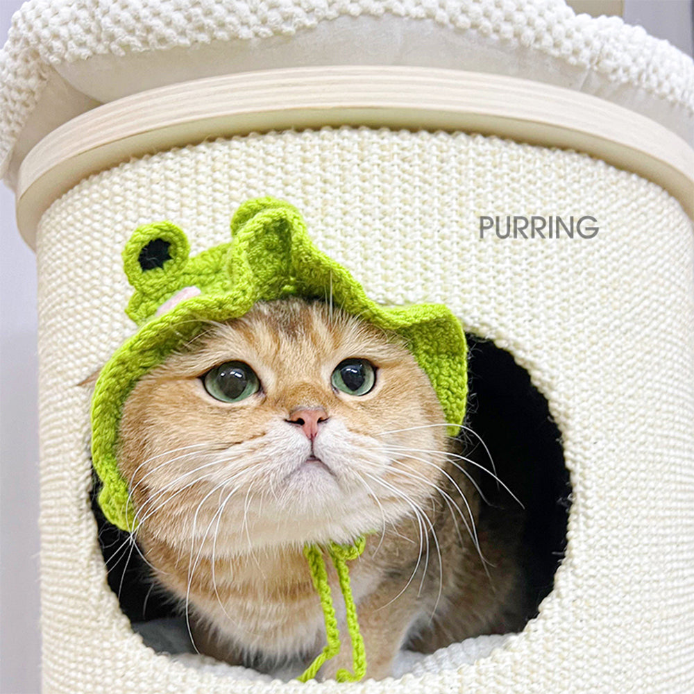 HONEYPOTCAT PURRING Multi-Level Sisal Barrel Cat Tower