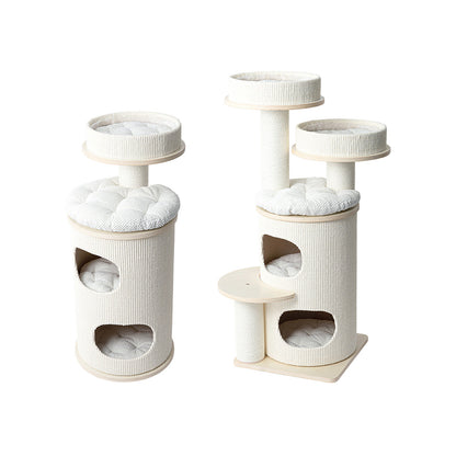 HONEYPOTCAT PURRING Multi-Level Sisal Barrel Cat Tower