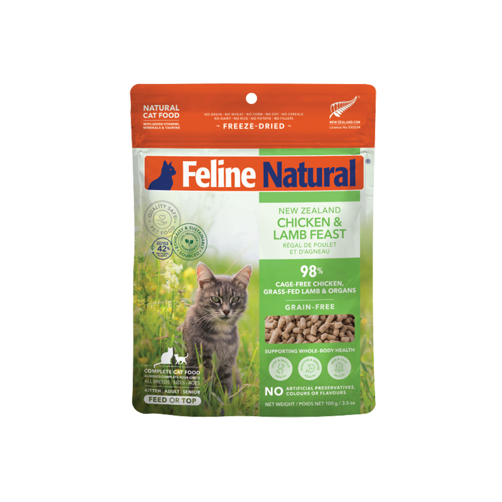 FELINE NATURAL Chicken & Lamb Freeze Dried Cat Food