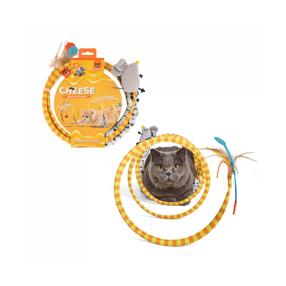 FOFOS Safari Spiral Tunnel Cat Toy