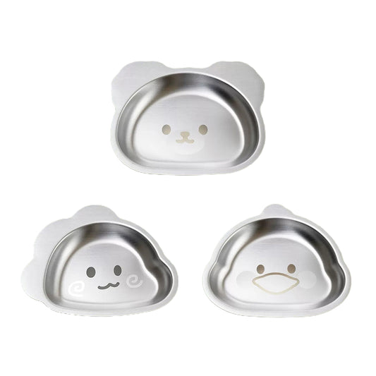 Stainless Steel Cartoon Pet Meal Plate