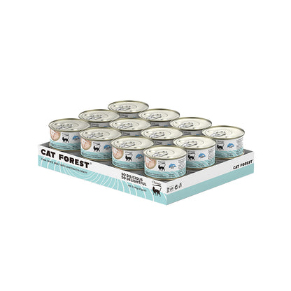 CAT FOREST Classic Tuna White Meat with Whitebait in Gravy Canned Cat Food