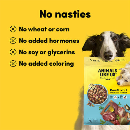 ANIMALS LIKE US Raw Mix 50 Grass Fed Beef Freeze Dried Dog Food