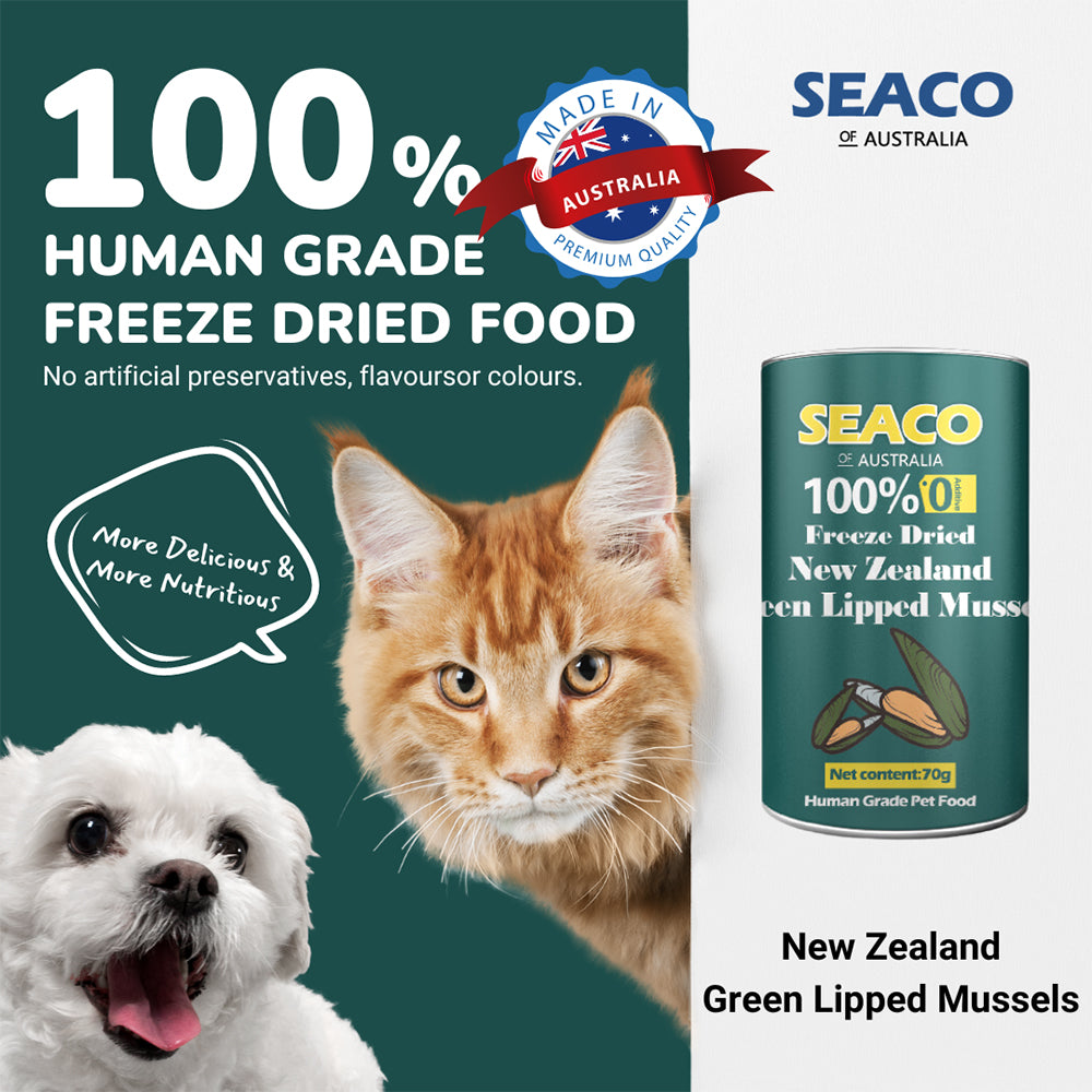 SEACO New Zealand Mussels Freeze Dried Pet Food 70g