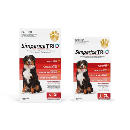 SIMPARICA Trio Very Large Dog 40.1-60Kg Red