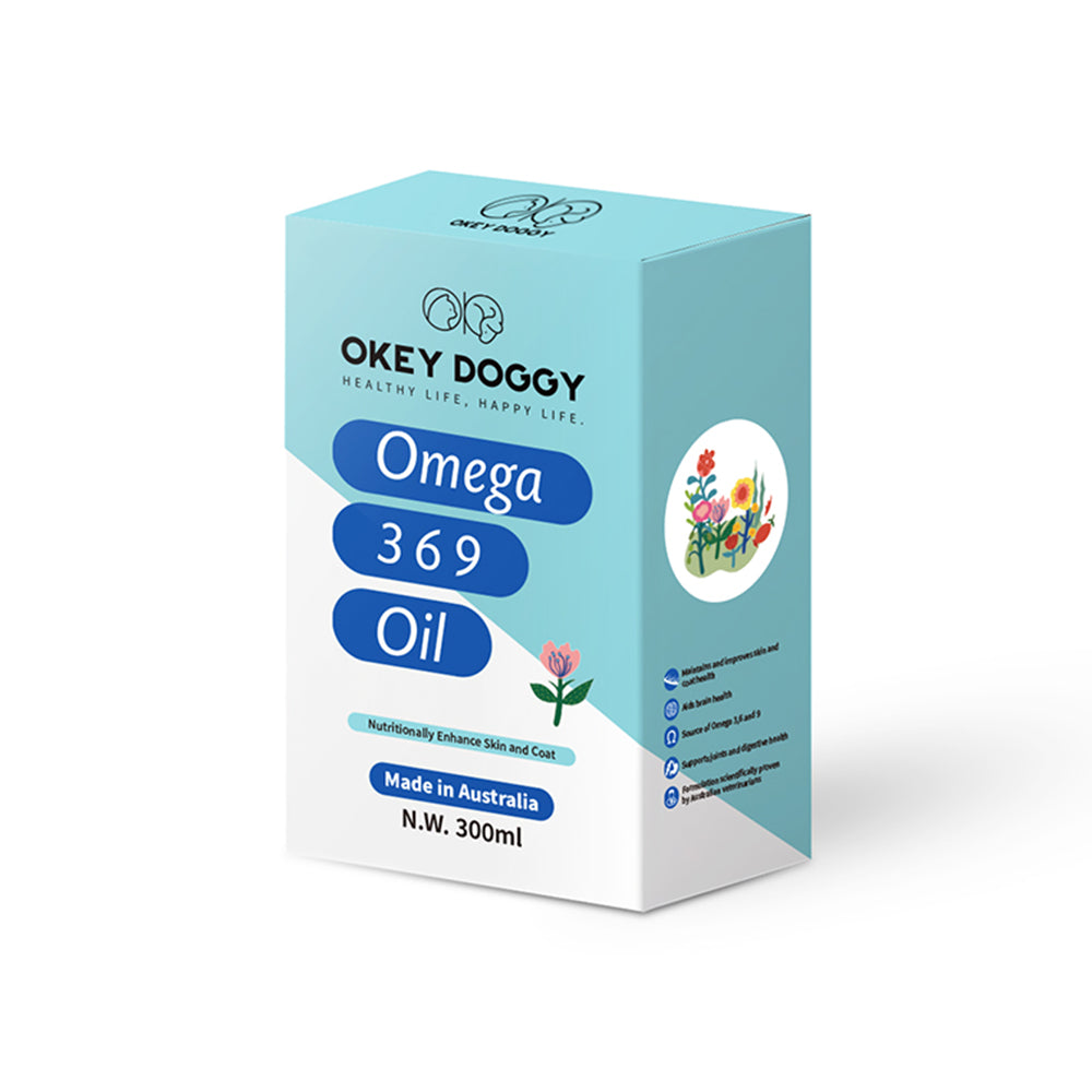 OKEY DOGGY Omega 3,6,9 Oil Supplement for Cats and Dogs