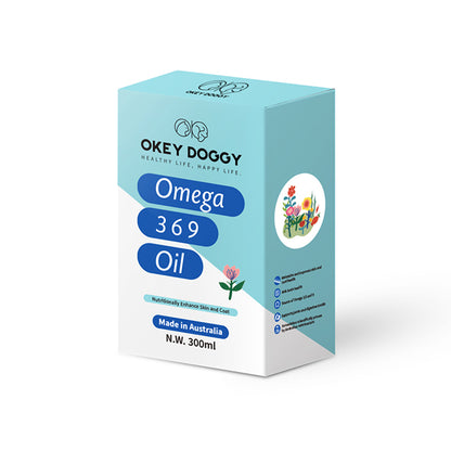 OKEY DOGGY Omega 3,6,9 Oil Supplement for Cats and Dogs