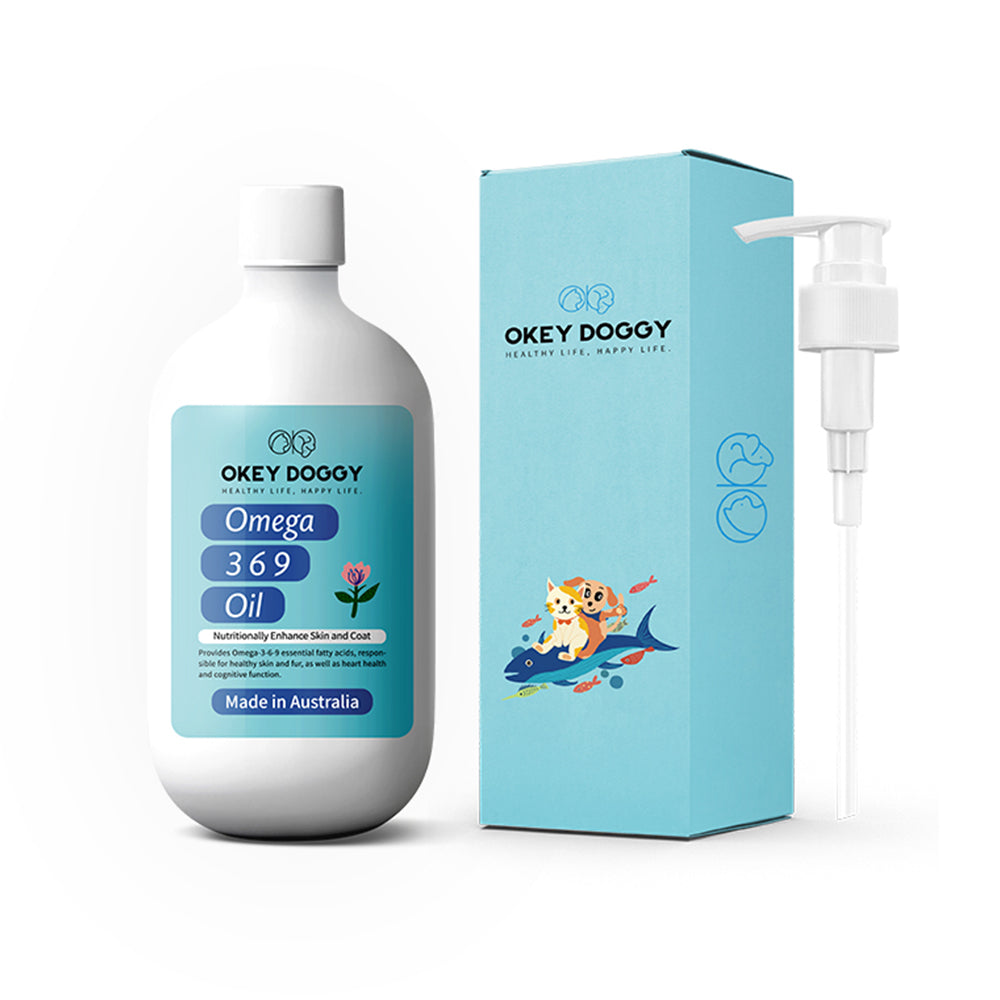 OKEY DOGGY Omega 3,6,9 Oil Supplement for Cats and Dogs