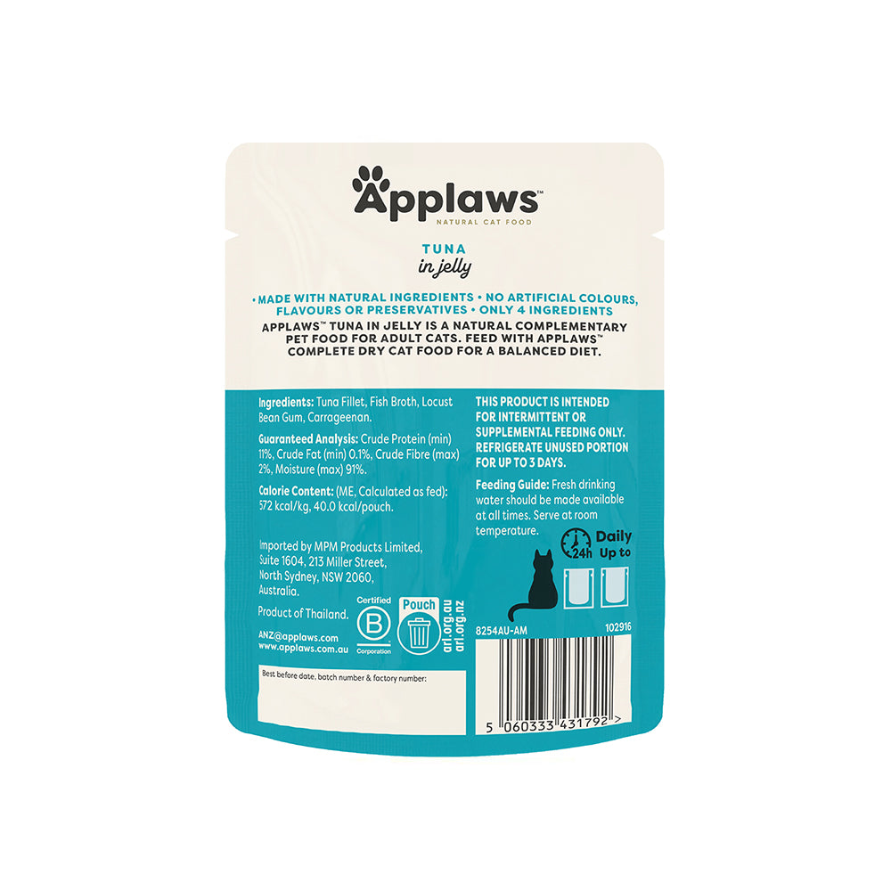 APPLAWS Tuna Wet Cat Food Jelly Pouch 70g