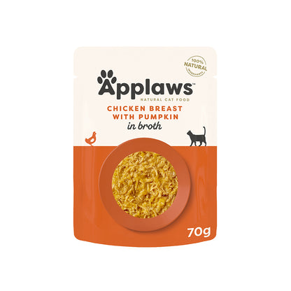 APPLAWS Chicken Breast with Pumpkin Wet Cat Food Pouch 70g