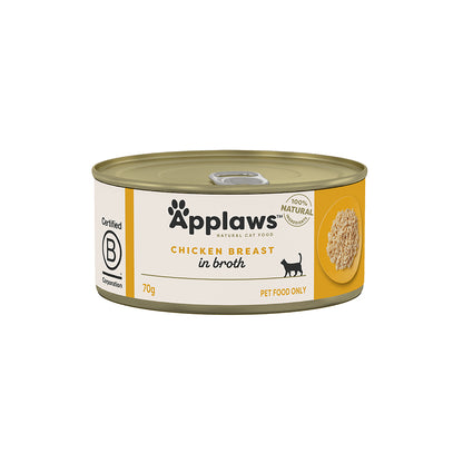 APPLAWS Chicken Breast Broth & Stew Cat Food for Adult Cat 70g