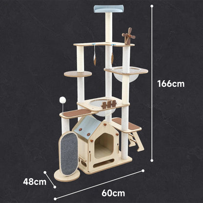 MARTINA Windmill Solid Wood Cat Climbing Tree PRO