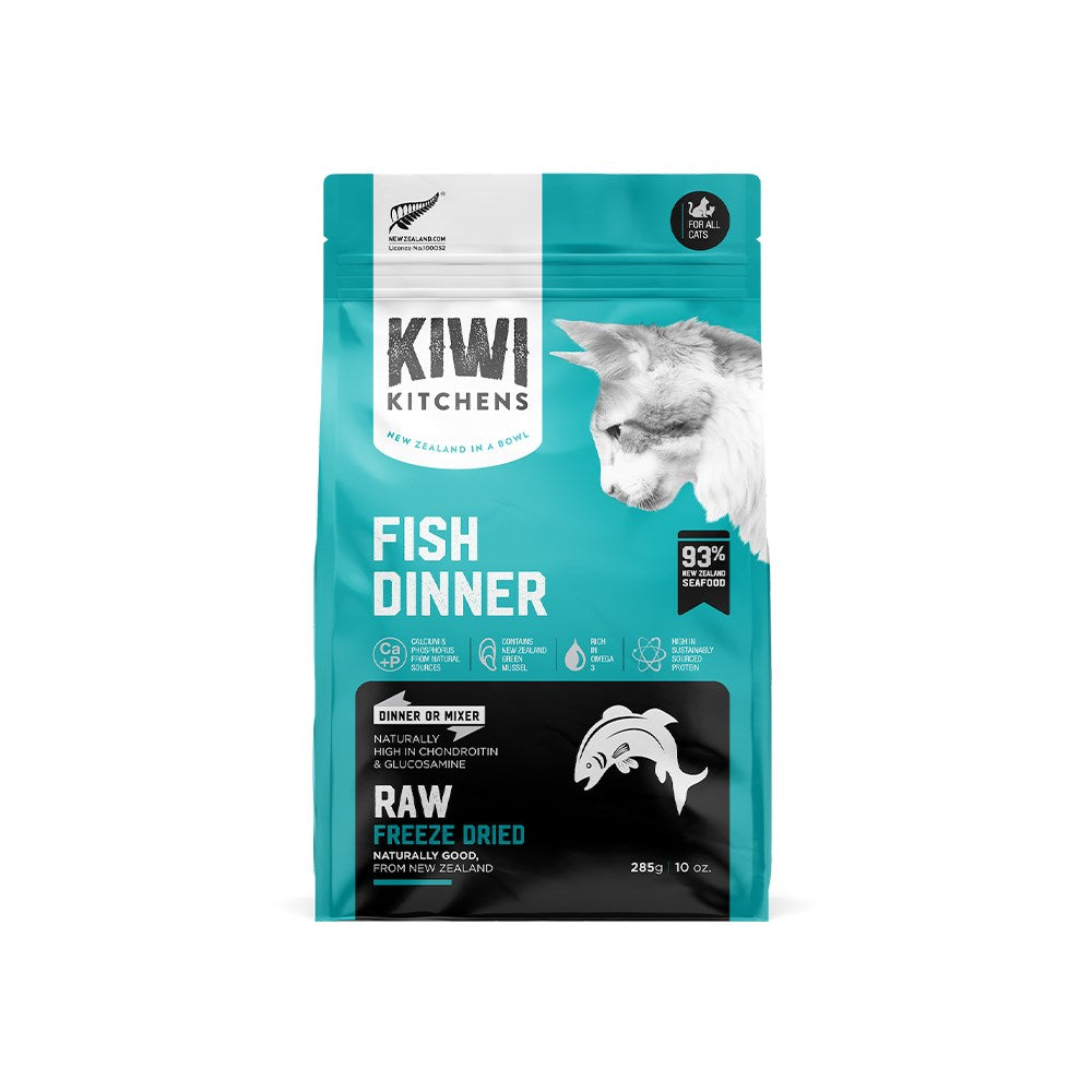 KIWI KITCHENS Fish Dinner Freeze Dried Cat Food