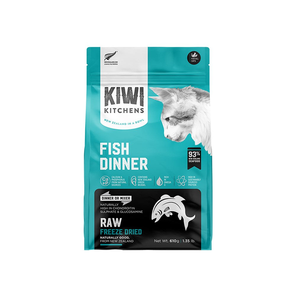 KIWI KITCHENS Fish Dinner Freeze Dried Cat Food