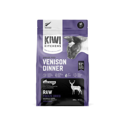 KIWI KITCHENS Venison Dinner Freeze Dried Cat Food 285g