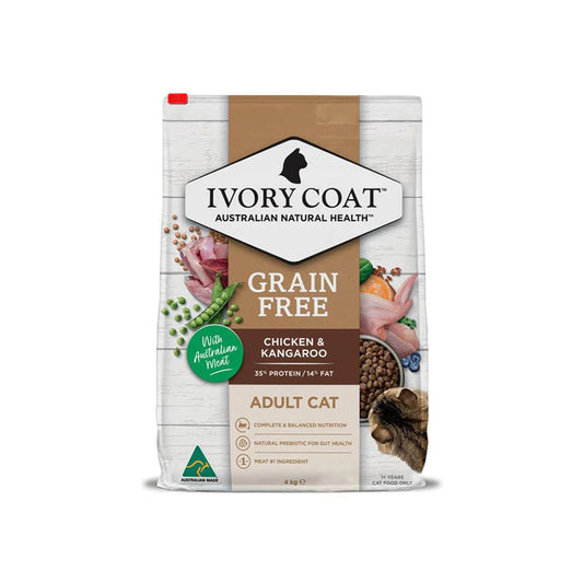 IVORY COAT Grain Free Chicken & Kangaroo Adult Cat Food 4kg