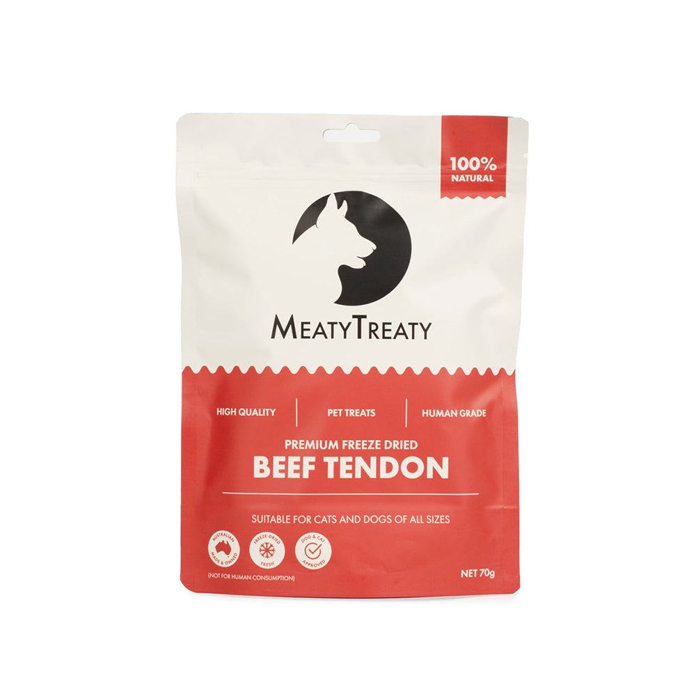 MEATY TREATY Beef Tendon Freeze Dried Dog & Cat Treats 70g