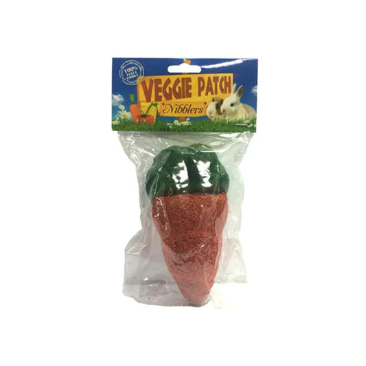 VEGGIE PATCH Nibblers Large Carrot Small Animal Treat 14cm x 7cm 1Pk