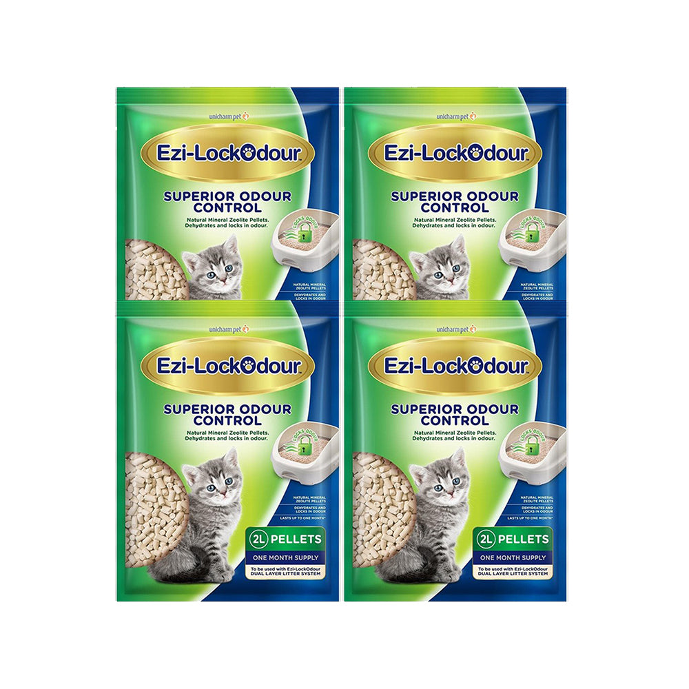 EZI-LOCKODOUR Zeolite Natural Mineral Cat Litter Pellets 2L