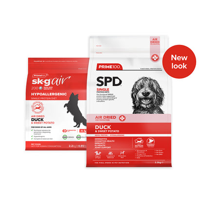 PRIME100 SPD Duck & Sweet Potato Adult Air Dried Dog Food 2.2kg