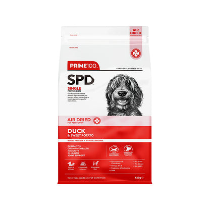 PRIME100 SPD Duck & Sweet Potato Adult Air Dried Dog Food 2.2kg