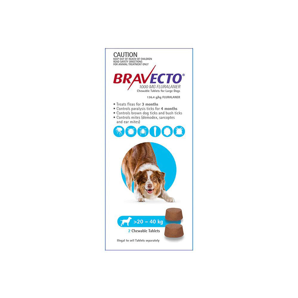 BRAVECTO For Large Dogs 20-40kg 2chews