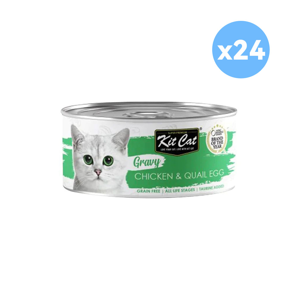 KIT CAT Chicken & Quail Egg in Gravy Wet Canned Cat Food