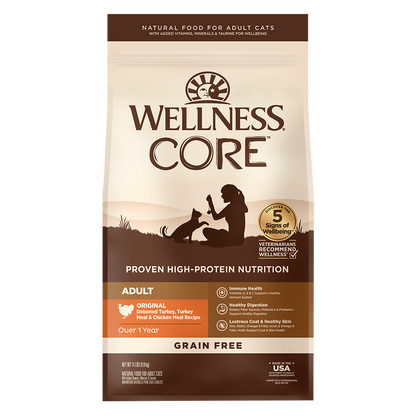 WELLNESS Core Grain Free Original Chicken & Turkey Dry Cat Food 2.27kg