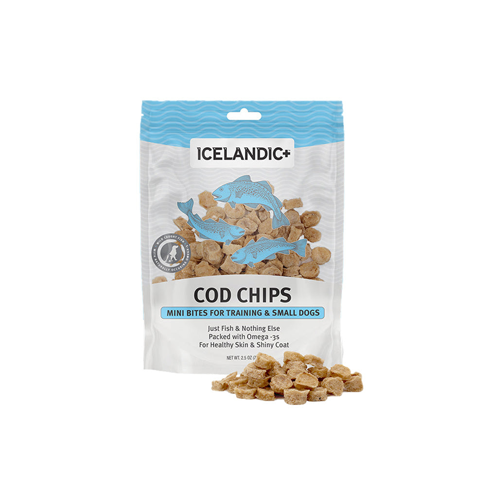 ICELANDIC+Mini Cod Training Chips Dry Dog Treats 71g