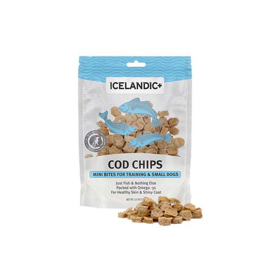 ICELANDIC+Mini Cod Training Chips Dry Dog Treats 71g