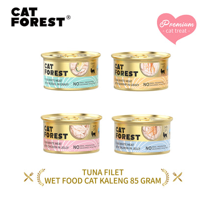 CAT FOREST Premium Tuna White Meat with Mussel in Gravy Canned Cat Food