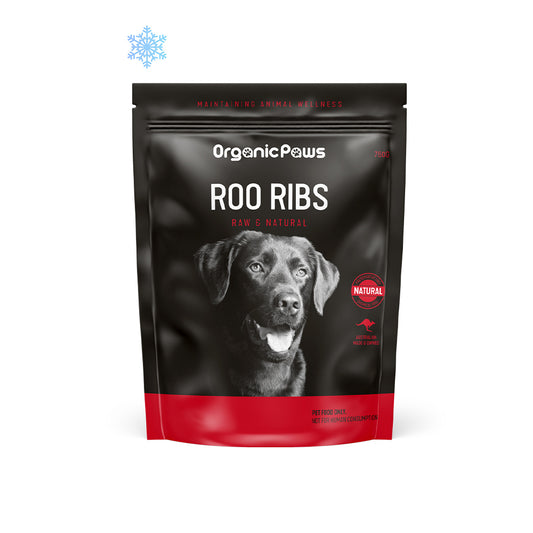 ORGANIC PAWS Roo Ribs Raw Pet Food 750g