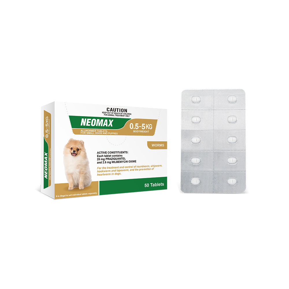 NEOMAX Allwormer Tablets For Small Dogs & Puppies 0.5-5kg