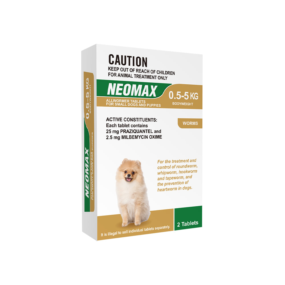 NEOMAX Allwormer Tablets For Small Dogs & Puppies 0.5-5kg