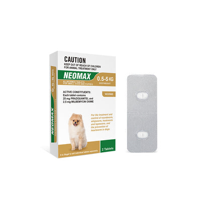 NEOMAX Allwormer Tablets For Small Dogs & Puppies 0.5-5kg