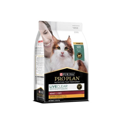 PRO PLAN Live Clear Chicken Formula Adult Dry Cat Food 3kg